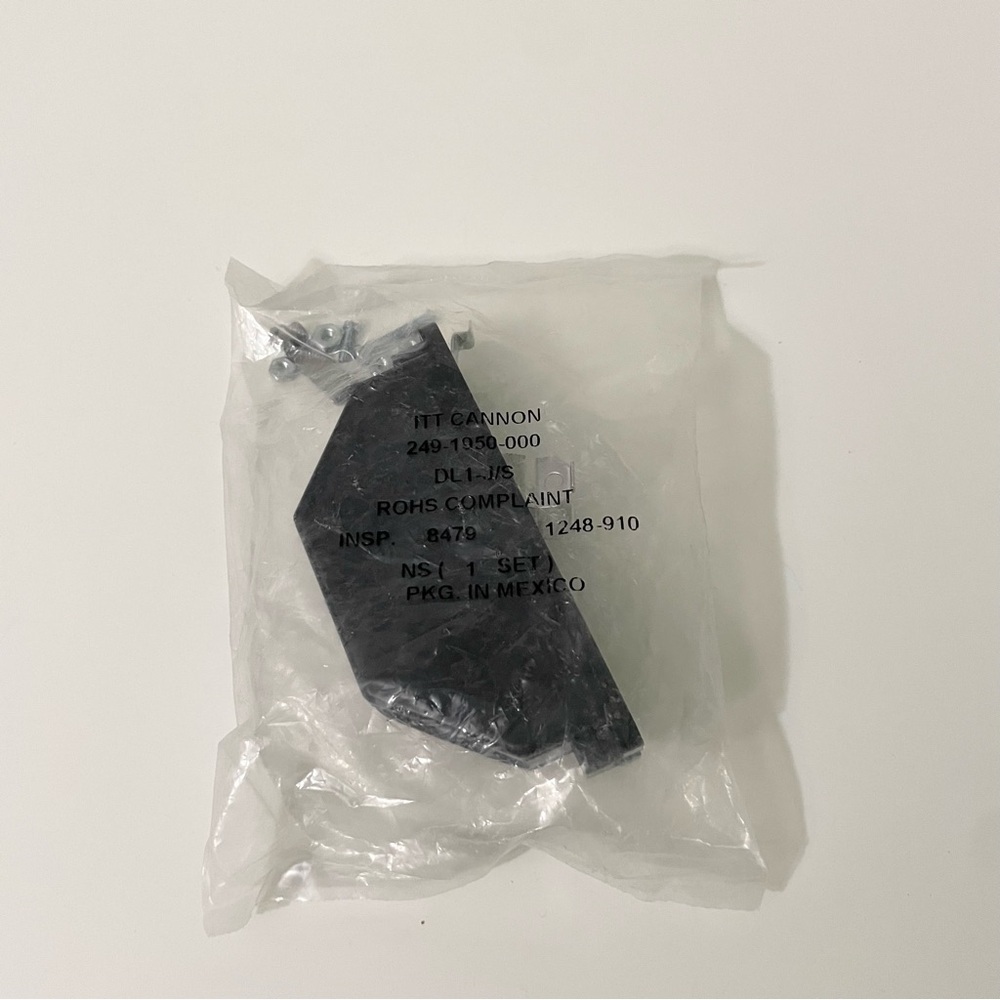 ITT Cannon 249-1950-000 DL1-J/S Junction Shell Kit Backshell for ZIF Connector
